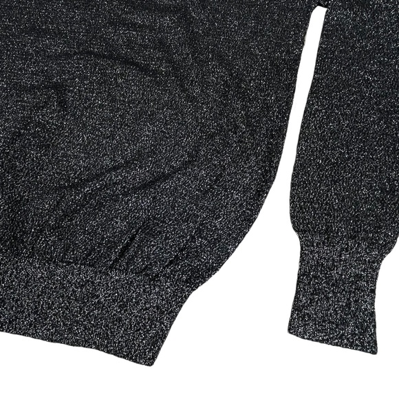 Mossimo size Xs oversized dark grey sweater, sparkly silver glittery design EUC - Picture 4 of 12